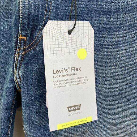 Levi's Premium NWT Eco Performance Flex Straight Taper Blue Jeans 29×32 - Picture 6 of 12